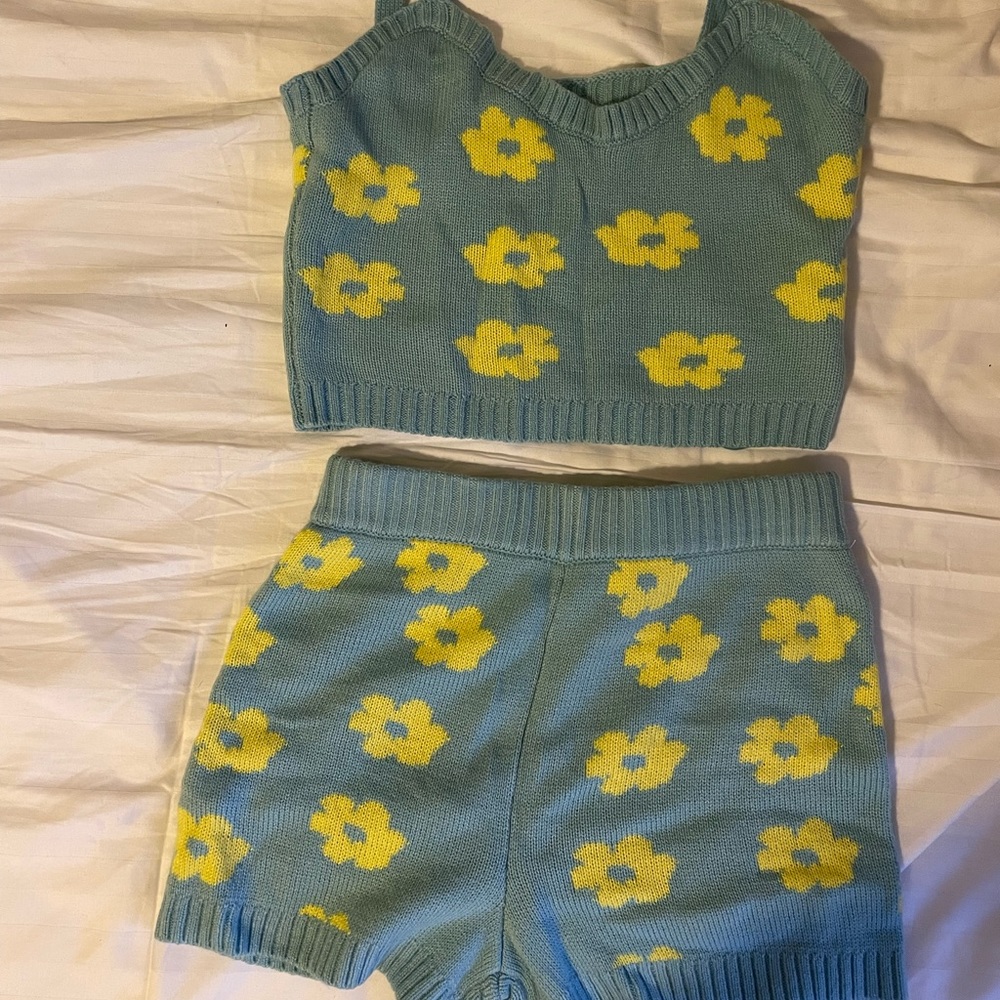 Never worn Two piece short set